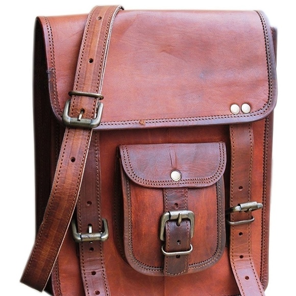 GRUNTLUXURY Men's Tablet Messenger Bag